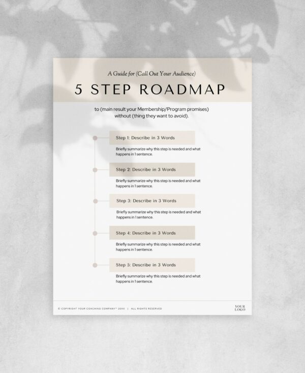 5 Step Road Map Template